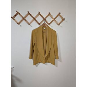bar III Women's Mustard Yellow Open Front Style Blazer - Size S